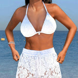 Laluna® | Elegante bikini de encaje en un solo color