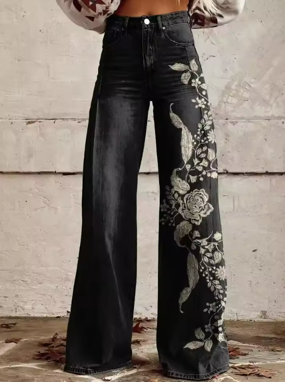 ECSLISSI - Pantalón bohemio elegante