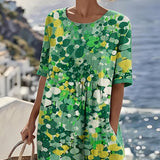 Elena - Vestido midi floral suelto y ligero
