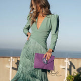 Salvia | Vestido Flecos