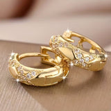 Pendientes de Aro Luxe Radiancia Atemporal