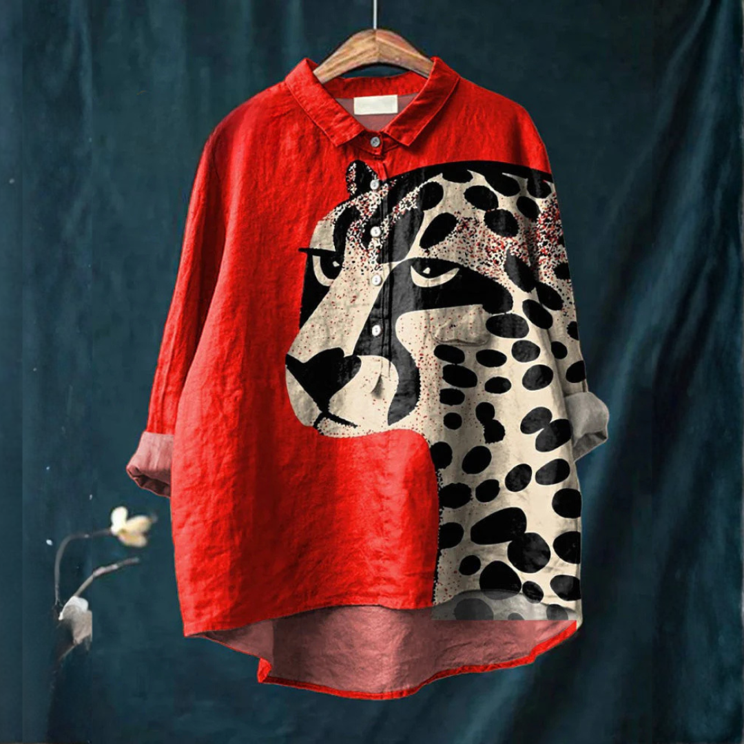 Nala | Camisa con Estampado de Leopardo Audaz