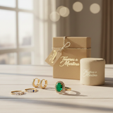 Collar con colgante en forma de corazón hueco en dos tonos