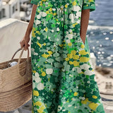 Elena - Vestido midi floral suelto y ligero