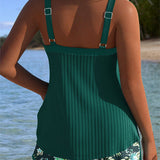 Laluna® | Tankini a Rayas con Short de Playa de Dos Piezas
