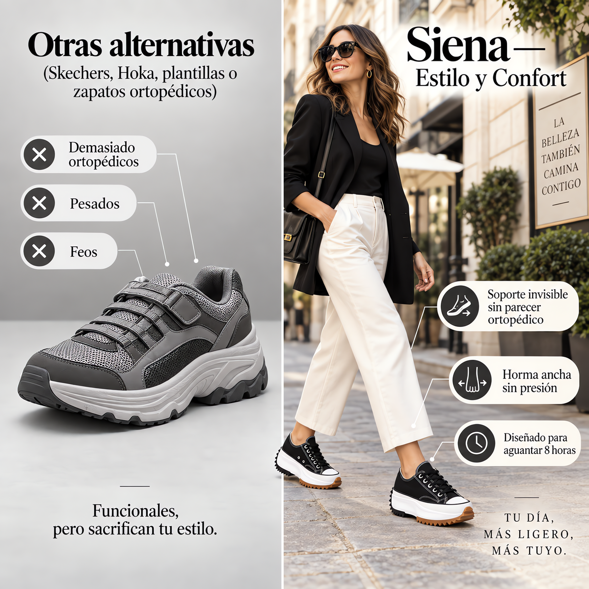 Siena — Zapatilla de Confort Activo con Biomotion Tri-Paso
