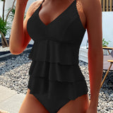 Lia - Traje de baño elegante con volantes estilizados