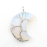 Collar con colgante Árbol de la Vida en cristal lunar Accesorios