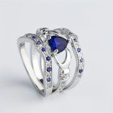 Conjunto de Anillos Lujo Eterno Azul