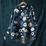Lucia™ | Blusa de Lino Atemporal con Estampado