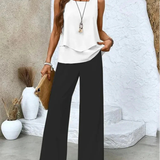 Ovelynra™ | Conjunto de Top Sin Mangas y Pantalones de Pierna Ancha