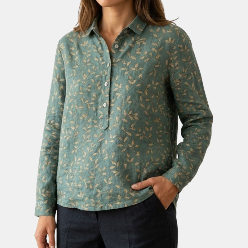 Seraphina™ | Blusa de Lino Atemporal con Estampado