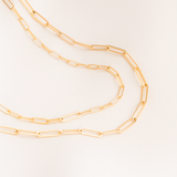 Collar de oro con cadena clásica