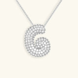 Collar de Diamantes con Inicial en Burbuja