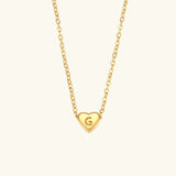 Collar de Oro con Inicial de Corazón