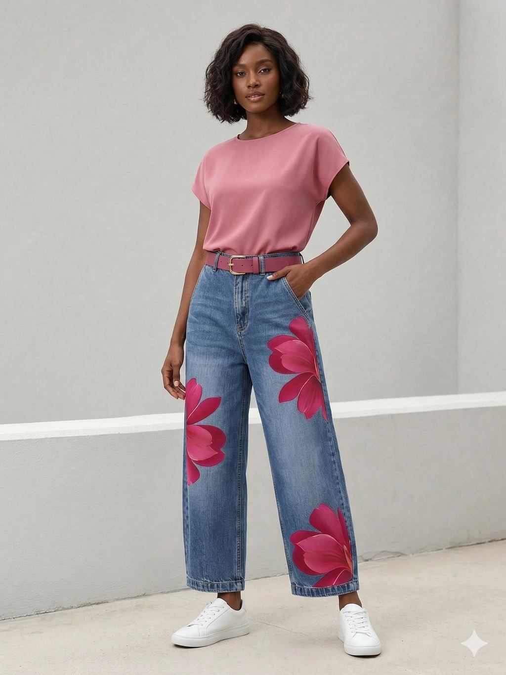 Sophia - Pantalones florales elegantes