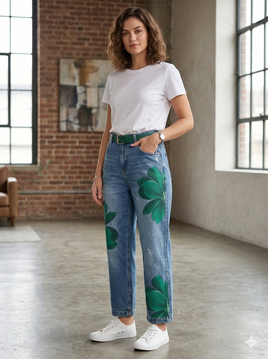Sophia - Pantalones florales elegantes