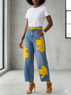Sophia - Pantalones florales elegantes