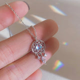Collar de plata Luna Cristal Atrapasueños