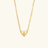 Collar de Oro con Inicial de Corazón