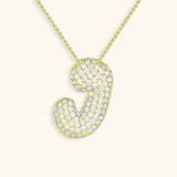 Collar de Diamantes con Inicial en Burbuja