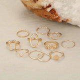 Conjunto 11 Anillos Vintage (Ajustable)