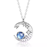 Collar de piedra lunar - Colgante de luna