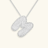 Collar de Diamantes con Inicial en Burbuja