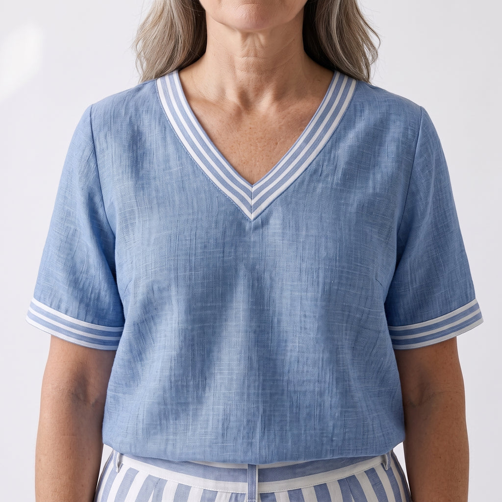 Conjunto de Lino Cómodo y Fluido para Mujer