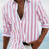 Alejandro - Camisa Casual de Rayas para Verano