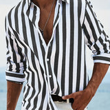 Alejandro - Camisa Casual de Rayas para Verano