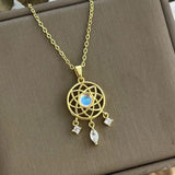Collar con piedra lunar - Atrapasueños