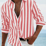 Alejandro - Camisa Casual de Rayas para Verano