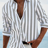 Alejandro - Camisa Casual de Rayas para Verano