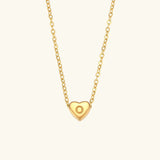 Collar de Oro con Inicial de Corazón