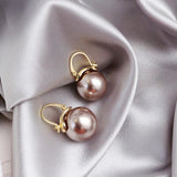 Pendientes de Perla Gruesa en Oro
