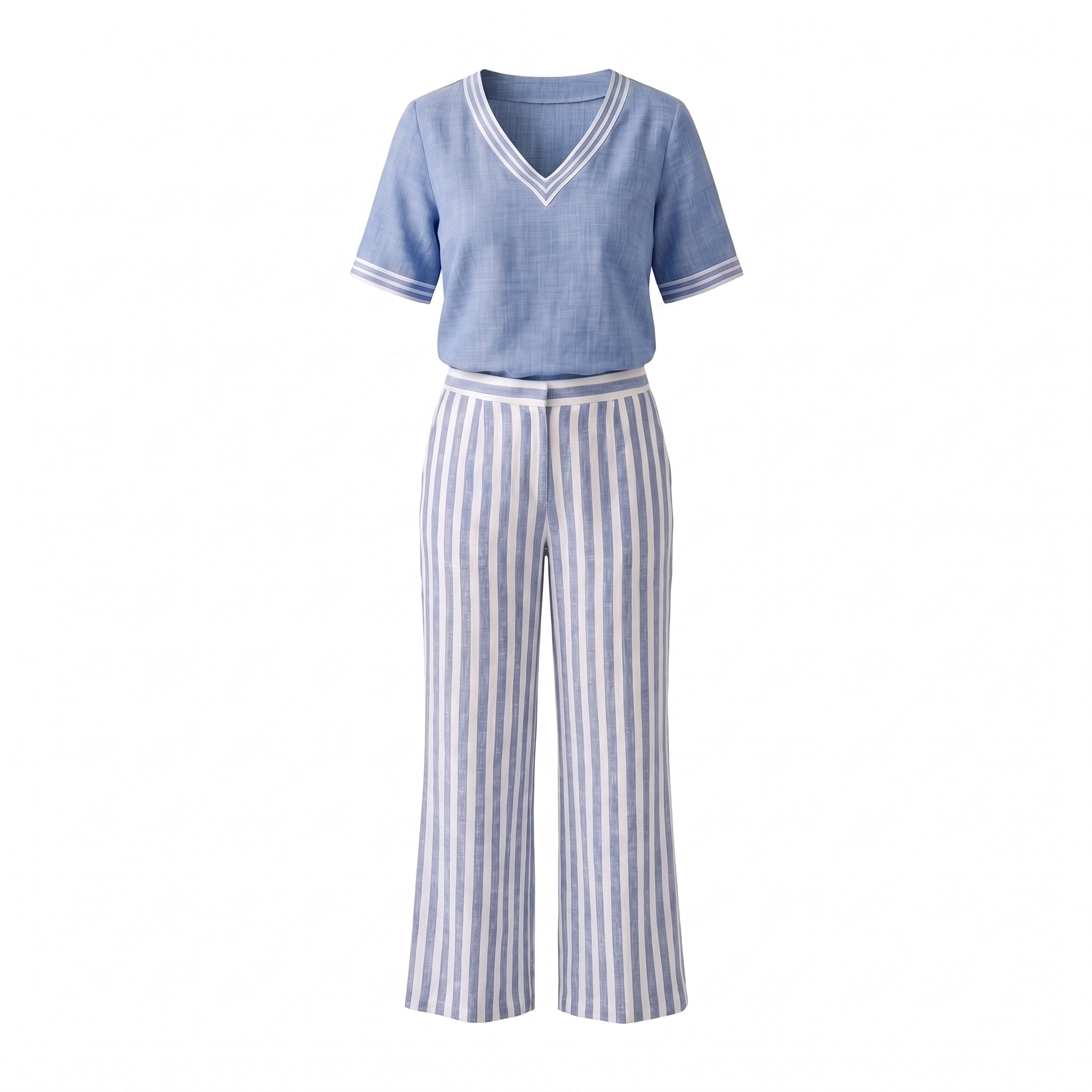 Conjunto de Lino Cómodo y Fluido para Mujer