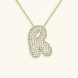 Collar de Diamantes con Inicial en Burbuja
