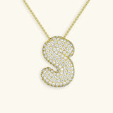 Collar de Diamantes con Inicial en Burbuja
