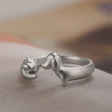 Anillo Elegante Perro y Gato (Ajustable)