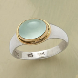 Anillo de Diamante Verde Plateado