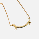 Collar Cane Salame en tono dorado
