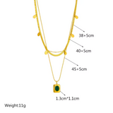 Set Collar Serenna Oro y Esmeralda