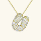 Collar de Diamantes con Inicial en Burbuja