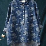 Seraphina™ | Blusa de Lino Atemporal con Estampado