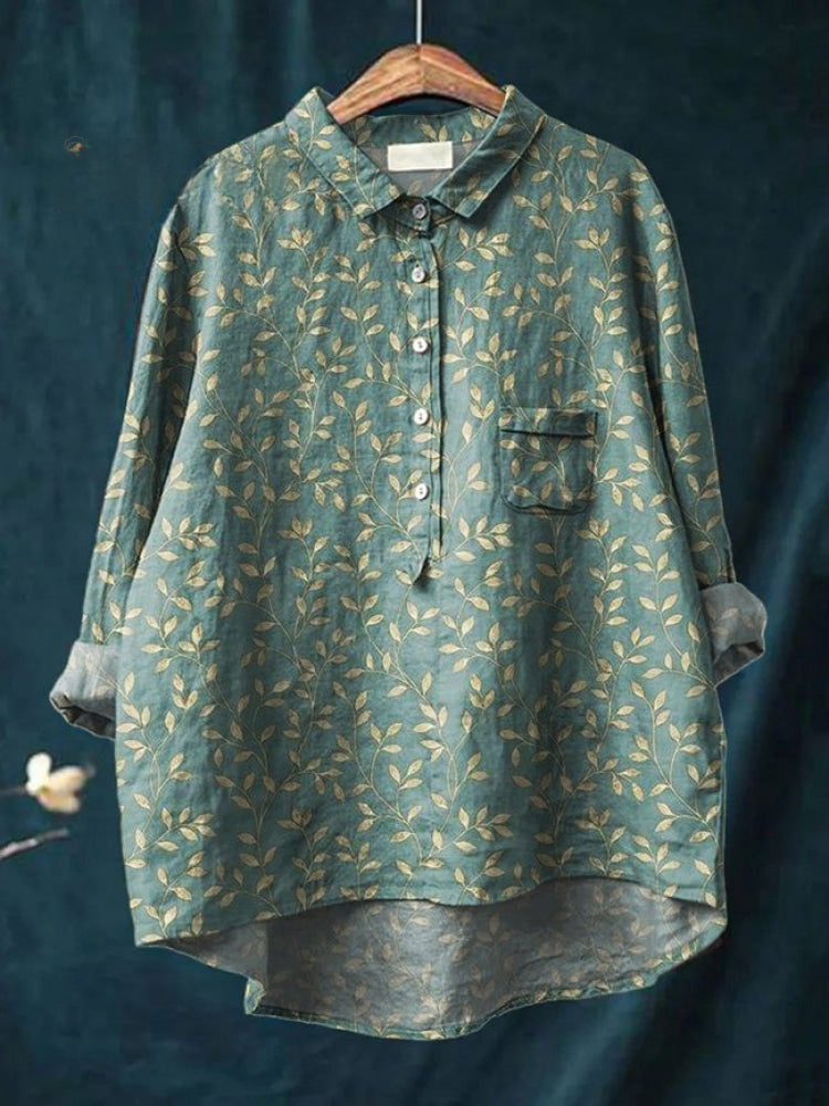 Lina | Camisa Bordada Floral Vibrante