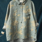 Seraphina™ | Blusa de Lino Atemporal con Estampado