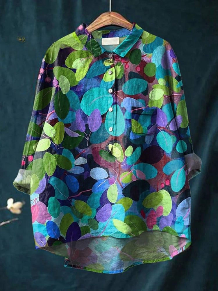 Seraphina™ | Blusa de Lino Atemporal con Estampado