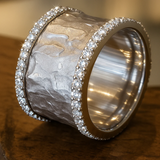 Anillo Vintage Plateado con Circonia