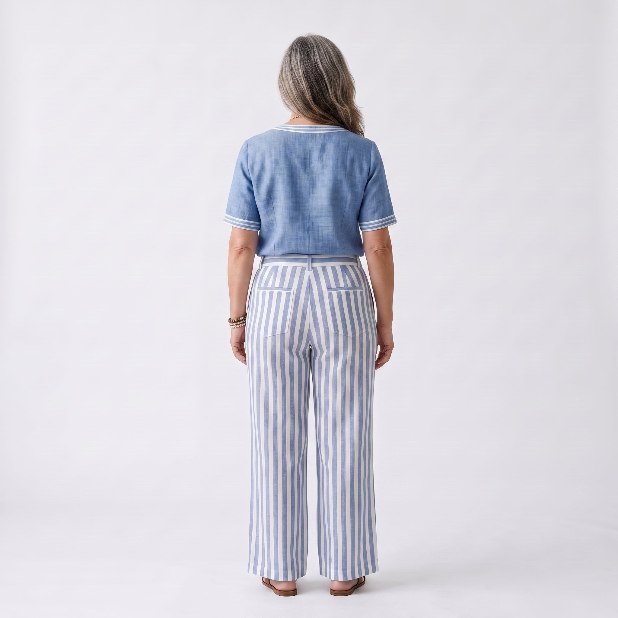 Conjunto de Lino Cómodo y Fluido para Mujer